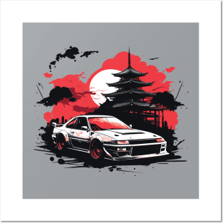 Drifting Dawn Car Meets Tradition Posters and Art